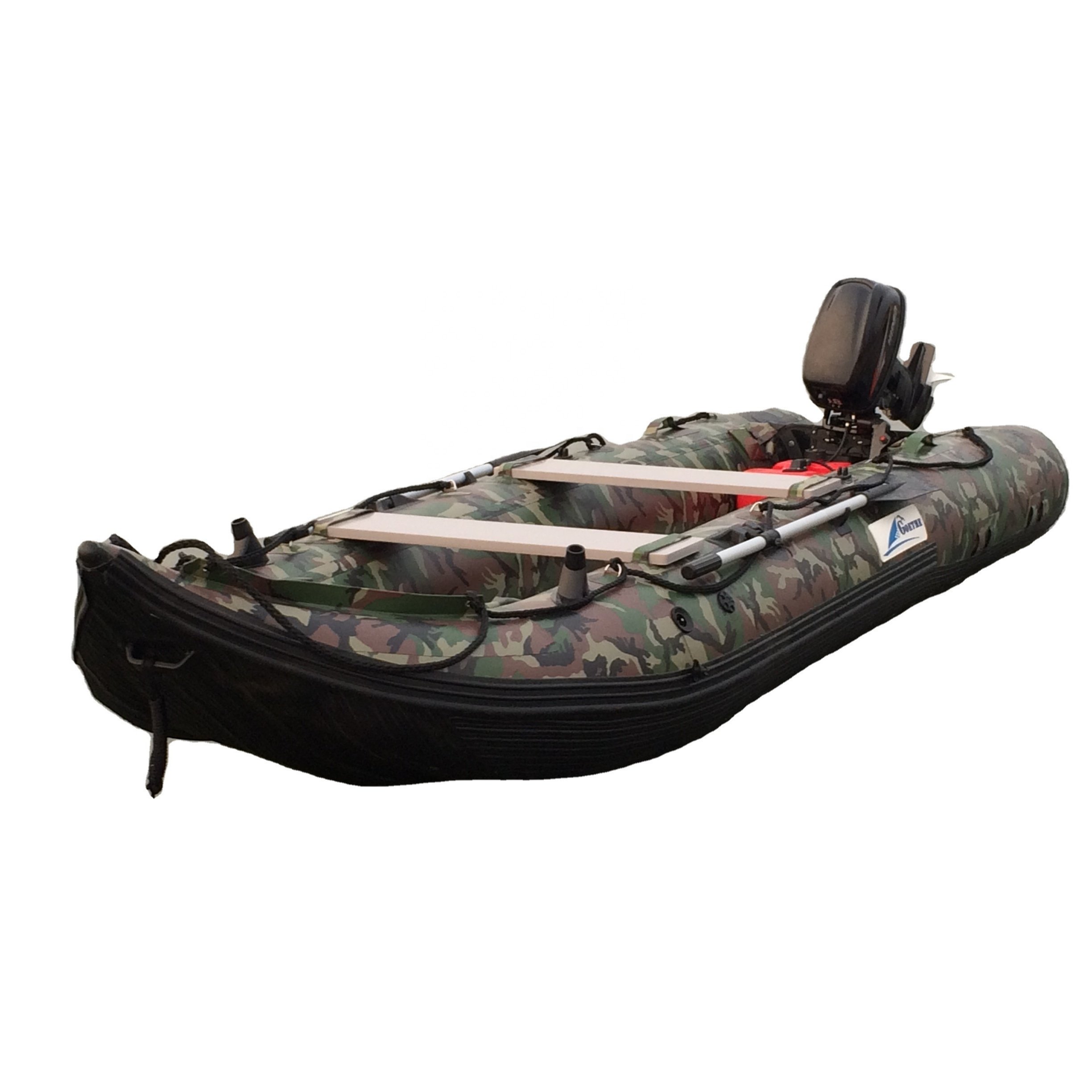 Goethe GTK420 14ft Innovation Fishing Inflatable Kayak 2 Person Fishing Camping Inflatable Kayak